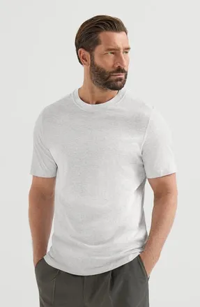 Brunello Cucinelli Cotton jersey crew neck T-shirt in Pearl at Nordstrom, Size Xxx-Large
