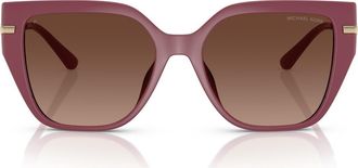 Michael Kors 54mm Gradient Polarized Square Sunglasses in Brown Grad at Nordstrom