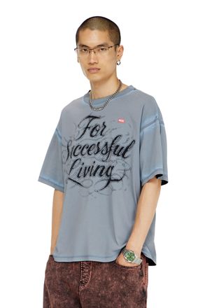 Diesel T-shirt with For Successful Living print - T-Shirts - Man - Grey