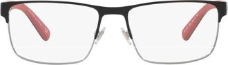 Polo Ralph Lauren Rectangle Full Rim Metal Eyeglasses - Black