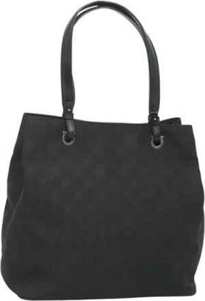 Ferragamo Tweedehands Canvas handtassen - Dames - Vintage Handtas - Zwart - ONE Size - Vintage