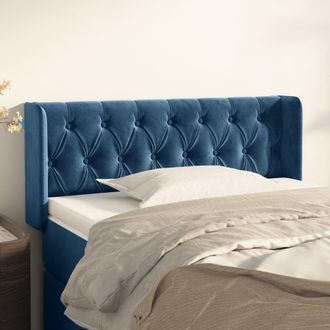 vidaXL Cabecero De Terciopelo Azul Oscuro 103x16x78/88 Cm Vidaxl