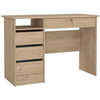 Dmora Escritorio Eliane, Escritorio Multiusos, Mesa De Oficina Para Pc, El Plan De Trabajo, 109x49 H76 Cm, Roble - Dmora