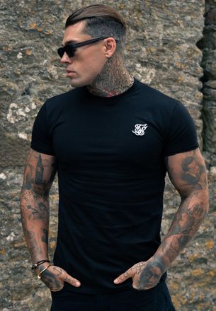 Siksilk Mens Black Essentials T-Shirt XXL