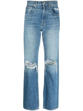 Slvrlake Denim Jeans dritti a vita alta London - Blu