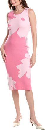 T Tahari Tone Graphic Floral Sweaterdress