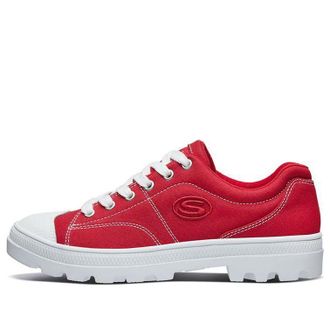 Skechers (WMNS) Skechers Roadies Low-Top Canvas Shoes Red 74370-RED
