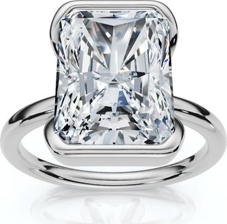 Pompeii3 Certified 4Ct Radiant Solitaire Diamond Engagement Ring 14k Gold or Pt Lab Grown
