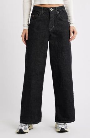 BDG Jaya Low Rise Wide Leg Jeans in Black at Nordstrom Rack, Size 25 32