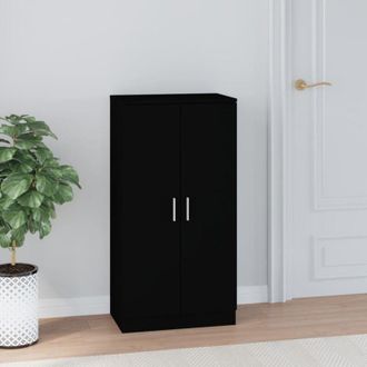vidaXL Scarpiera Nera 55x35x108 cm in Legno Multistrato - Vidaxl