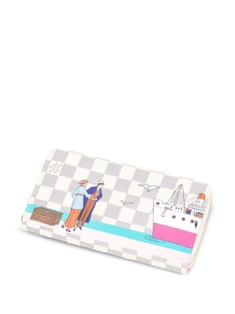 Louis Vuitton Damier Azur boat-print zip-around wallet - White