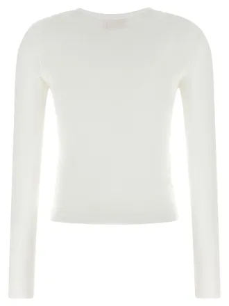Diesel Logo-Embellished Stretch Cotton Long-Sleeve Top - White