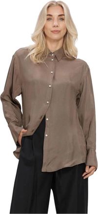 R&oacute;he Relaxed Shaped Shirt - Dames - Overhemden - Bruin - S - Overhemden