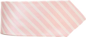 Kiton Patroon Zijden Stropdas - Heren - Accessoires - Roze - Maat: ONE Size Zijde