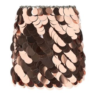 Paco Rabanne Falda Corta Assemblage - Skirts - Mujer - Marr&oacute;n - S