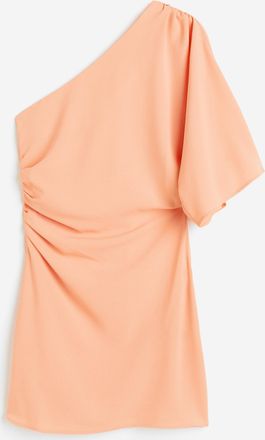 H&M Drapiertes One-Shoulder-Kleid - Orange