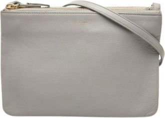 Celine Pre-owned Trio Crossbody Bag - Dames - Vintage Schoudertas - Grijs - ONE Size - Leer - Vintage
