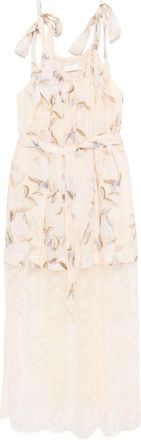 Zimmermann Cascadian Lace Midi Dress - Womens - Polyamide/Ramie/Cotton