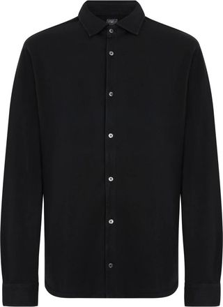 Fedeli Klassiek Overhemd met Kraag - Heren - Casual Overhemden - Zwart - 4XL - Katoen - Overhemden