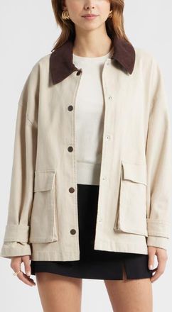 Open Edit Canvas Barn Jacket in Beige Beach at Nordstrom, Size Xx-Small