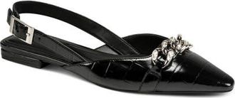 DKNY Cosetta Slingback Pointed Toe Flat in Black at Nordstrom, Size 5.5