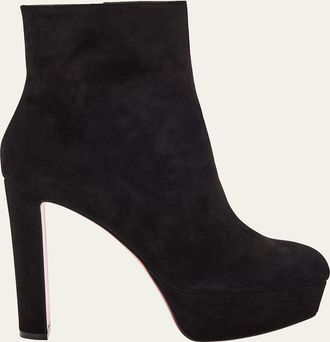 Christian Louboutin 55mm Loo Suede Ankle Booties