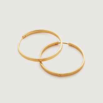 Monica Vinader Gold Disco Large Hoop Earrings