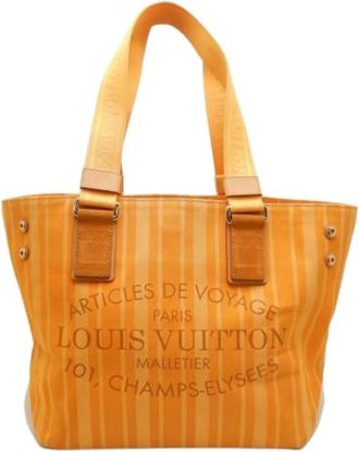 Louis Vuitton Pre-owned Tote Bags, female, Yellow, Size: ONE SIZE Pre-owned Vintage Yellow Canvas Tote Bag
