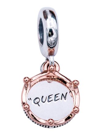 Pandora Crown Sterling Silver And Pandora Rose Dangle