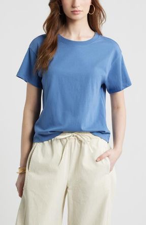 Treasure & Bond Favorite Cotton T-Shirt in Blue Bijou at Nordstrom, Size Xx-Small