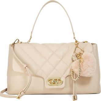 Dune London Womens Accessories Regency - Leather Shoulder Bag - Cream Suede - One Size