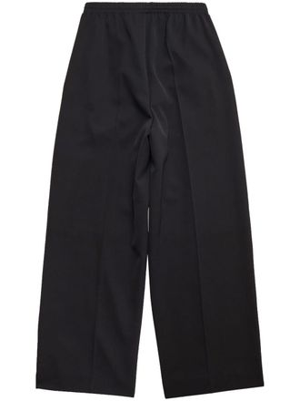 Balenciaga elasticated waist wool trousers - Black