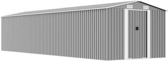 vidaXL Cobertizo De Jard&iacute;n Acero Galvanizado Gris 257x779x181 Cm Vidaxl