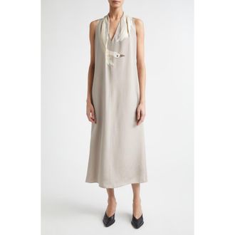 Altuzarra Baker Silk Shift Dress in Tahini Goose at Nordstrom, Size 8 Us