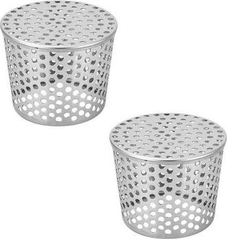 OEM 2 Protectores De Canalones De Acero Inoxidable Plateado, De 100-93 Mm, Aptos Para Bajantes Y Canalones. Mant&eacute;n Tu Jard&iacute;n Limpio Y Ordenado