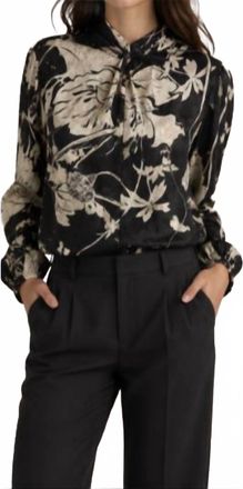 Lavender Brown Rosalee Top In Black/cream