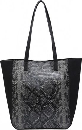 Jen & Co. Womens Animal Print Bag In A Bag Tote In Charcoal