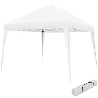TecTake Carpa 3 x 3 m bolsa de transporte, cuerdas tensoras y piquetas blanco