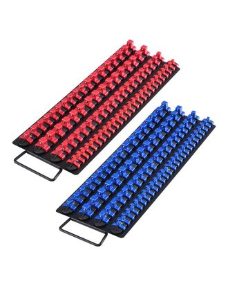 OEM Kit Organizador Port&aacute;til Para Llaves De Vaso, Paquete De 2, Bandejas Para Llaves De Vaso M&eacute;tricas Sae De 1/4, 3/8, 1/2, Capacidad Para 160 Llaves De V