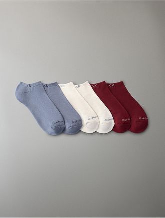 Calvin Klein Mens Basic Cushion No Show 6-Pack Socks - Multi