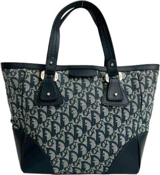 Dior Pre-owned Tote Bags, female, Blue, Size: ONE SIZE Pre-owned Canvas Tote Bag