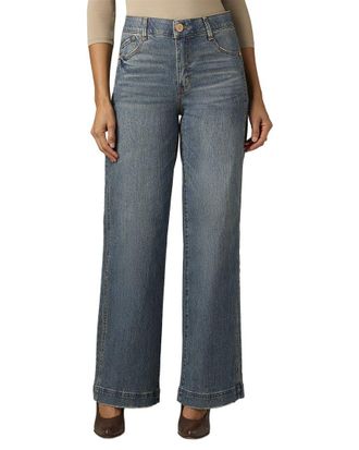 Wit & Wisdom Wit & Wisdom Mid Blue Artisanal Gracie Skyrise Double Side Seam Wide Leg Jean