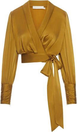 Zimmermann Top in seta a portafoglio - Giallo