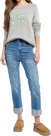 Bloomingdale's Team Naughty/nice Reversible Sweatshirt In Heather Grey