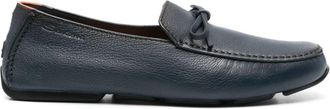 Santoni bow loafers - men - Rubber/Calf Leather/Calf Leather/Calf Leather - 12 - Blue