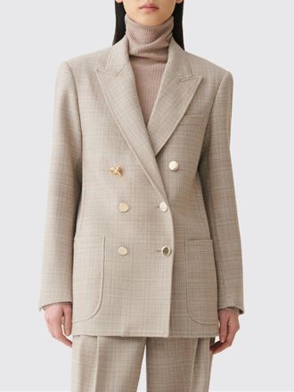 Fabiana Filippi Blazer doppiopetto in pura lana vergine con motivo tartan