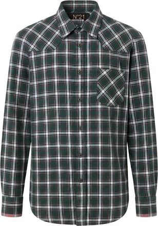 N&deg;21 Shirt - Heren - Casual Overhemden - Veelkleurig - M - Overhemden