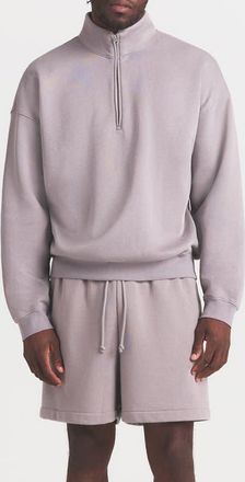 SKIMS Realxed Half Zip Pullover in Shadow at Nordstrom, Size Xx-Large