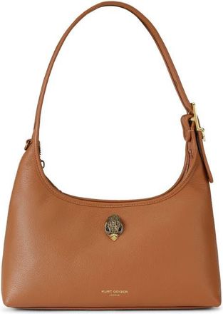 Kurt Geiger Kurt Leather Shoulder Bag in Open Brown at Nordstrom