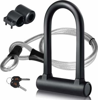 OEM Candado Para Bicicleta En Forma De U Con Cable Antirrobo Flexible Y Soporte Estable